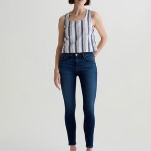 AG Anthropologie Farrah Mid-rise Ankle Skinny Jeans